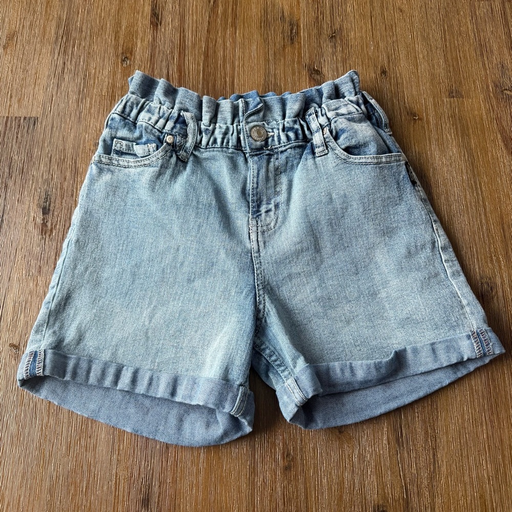 Silver Jeans Girls Blue “Lacy” Denim Jean Shorts size 14